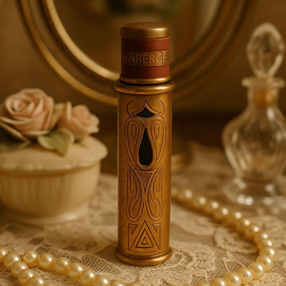 Vintage Fabergé Tigress Brass Perfume Bottle